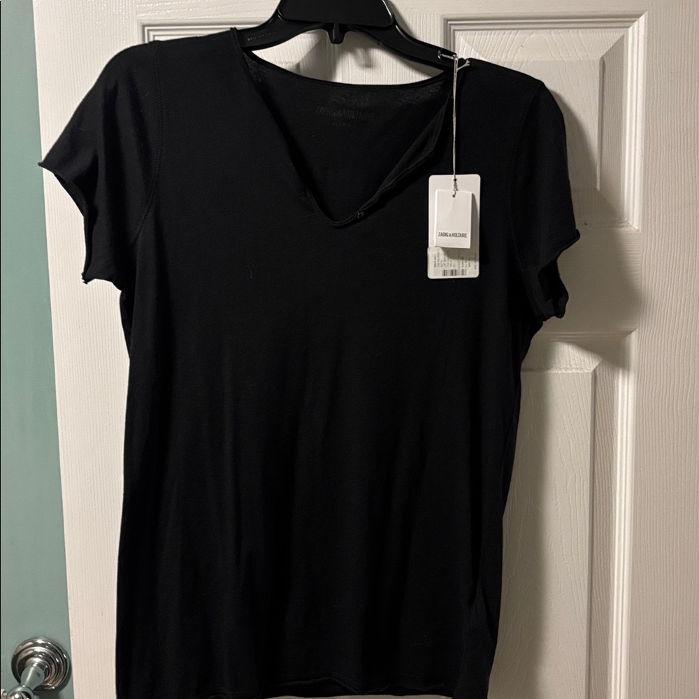 NWT Zadig and Voltaire size Medium Black T-shirt - Picture 4 of 10